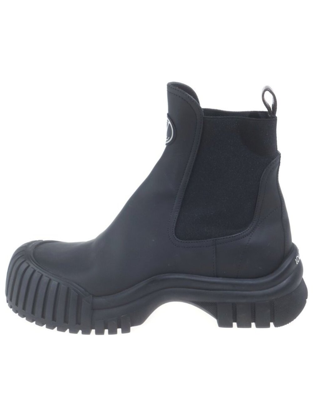 Louis Vuitton Ruby Line Leather Side Gore Ankle Short Boots Black